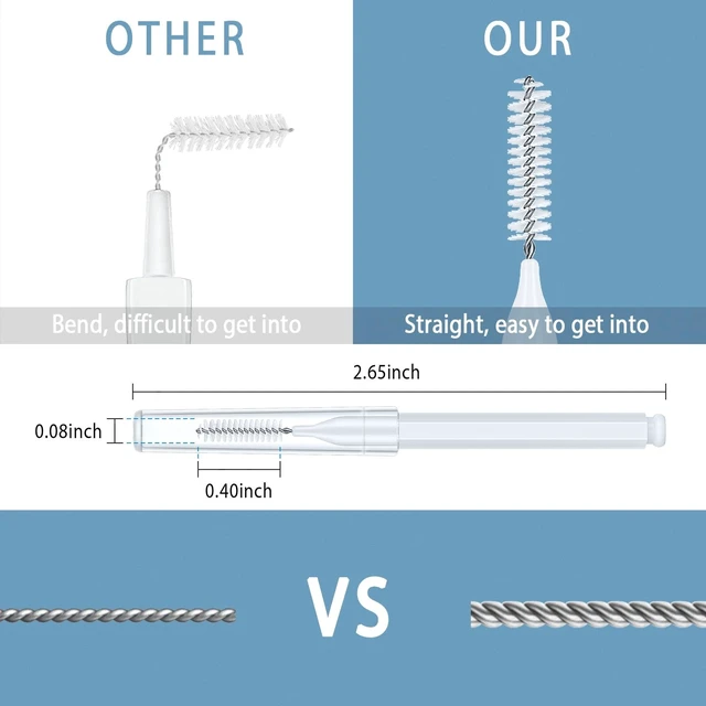 Alt view image 6 of 7 - Lumkew Shower Head Cleaning Brush for Small Hole, White