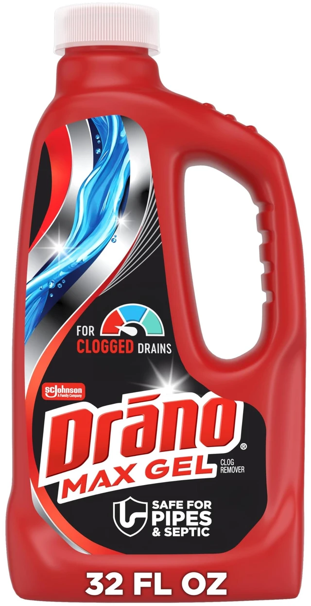 Main image of Drano Max Gel Drain Clog Remover & Cleaner, Safe for All Pipes and Septic, 32oz