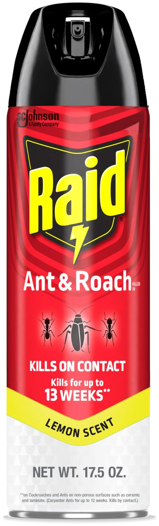 Main image of Raid Ant & Roach Killer Bug Spray, Lemon Scent, 17.5 Oz