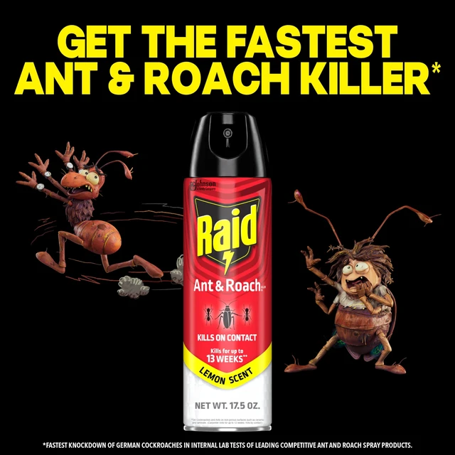 Alt view image 5 of 6 - Raid Ant & Roach Killer Bug Spray, Lemon Scent, 17.5 Oz