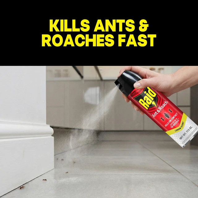 Alt view image 2 of 6 - Raid Ant & Roach Killer Bug Spray, Lemon Scent, 17.5 Oz