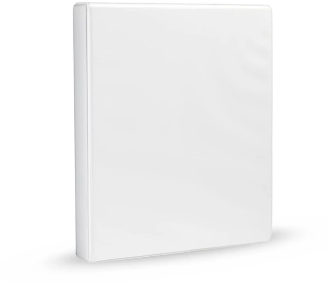 Main image of Amazon Basics 3-Ring Binder, 1-Inch, Customizable with Pockets, White, 1-Pack