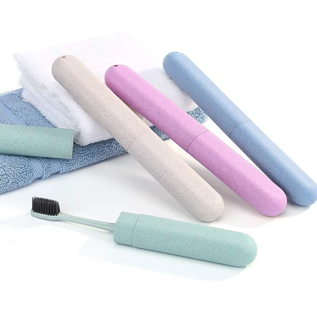 Alt view image 4 of 5 - Hooqict 4 Pack Plastic Travel Toothbrush Case Holder Protector Cover for Camping Home School Business