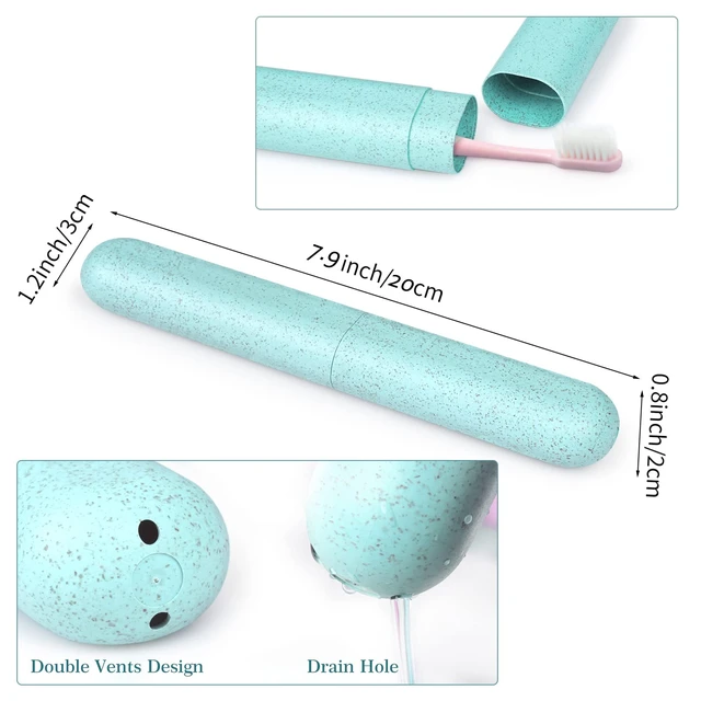 Alt view image 5 of 5 - Hooqict 4 Pack Plastic Travel Toothbrush Case Holder Protector Cover for Camping Home School Business