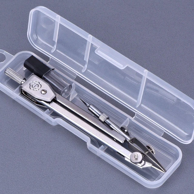 Alt view image 3 of 6 - EBOOT Drawing Compass and 6in Protractor Geometry Set, Clear