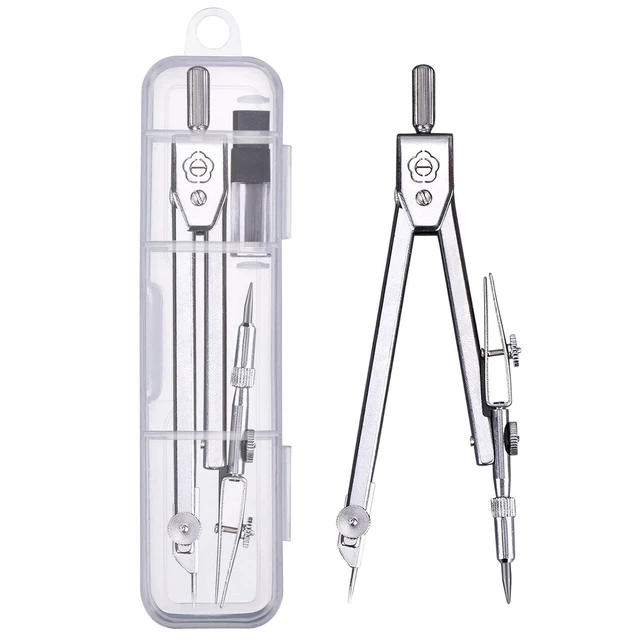 Alt view image 6 of 6 - EBOOT Drawing Compass and 6in Protractor Geometry Set, Clear