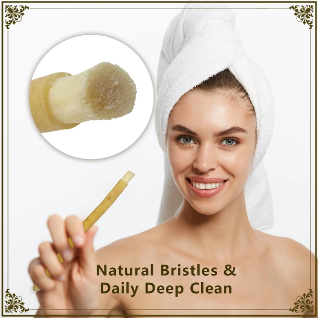 Alt view image 3 of 6 - Miswak (Sewak) Sticks Pack of 2 - Vacuum Sealed Traditional Natural Toothbrush for Healthy Teeth, Gums and Fresh Breath