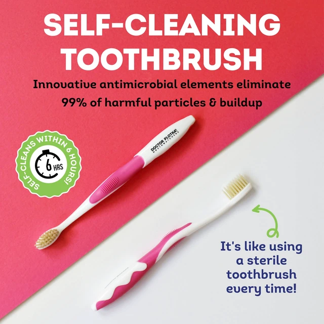 Alt view image 4 of 6 - MOUTHWATCHERS Kids Soft Flossing Manual Toothbrush Ultra Clean Pink