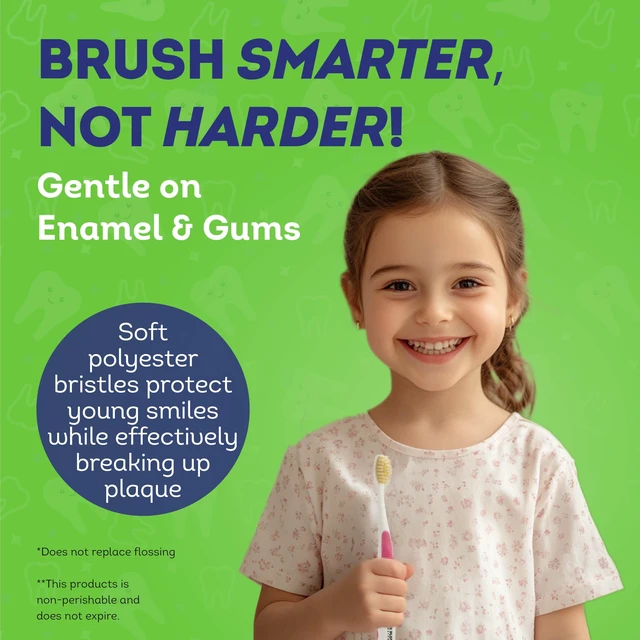 Alt view image 5 of 6 - MOUTHWATCHERS Kids Soft Flossing Manual Toothbrush Ultra Clean Pink