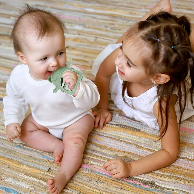 Alt view image 6 of 7 - Eascrozn Silicone Teething Mitten 3 Pack for Baby 3+ Months