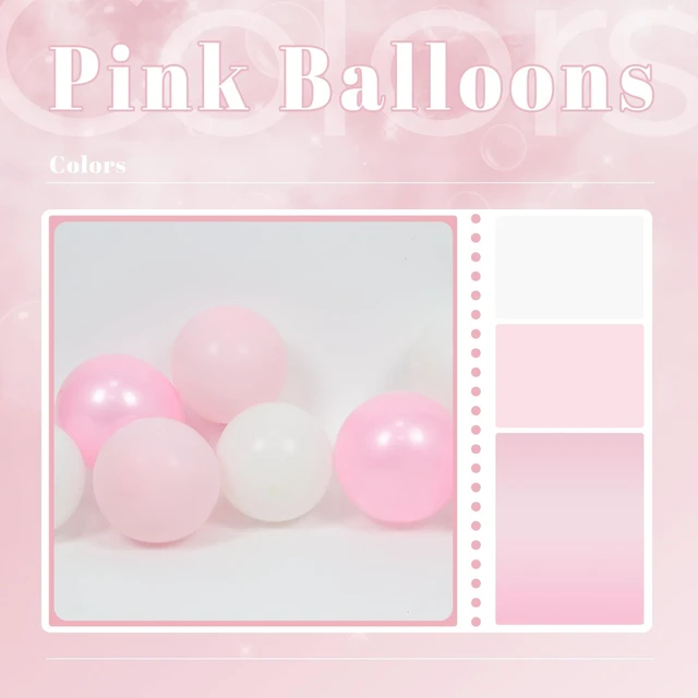 Alt view image 3 of 7 - 60pcs 12inch Pink and White Clear Pastel Pearl Balloons