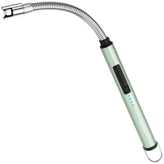 Main image of ARECTECH Electric Arc Lighter Flameless Rechargeable USB Long for Candle Cooking BBQs Fireworks Green