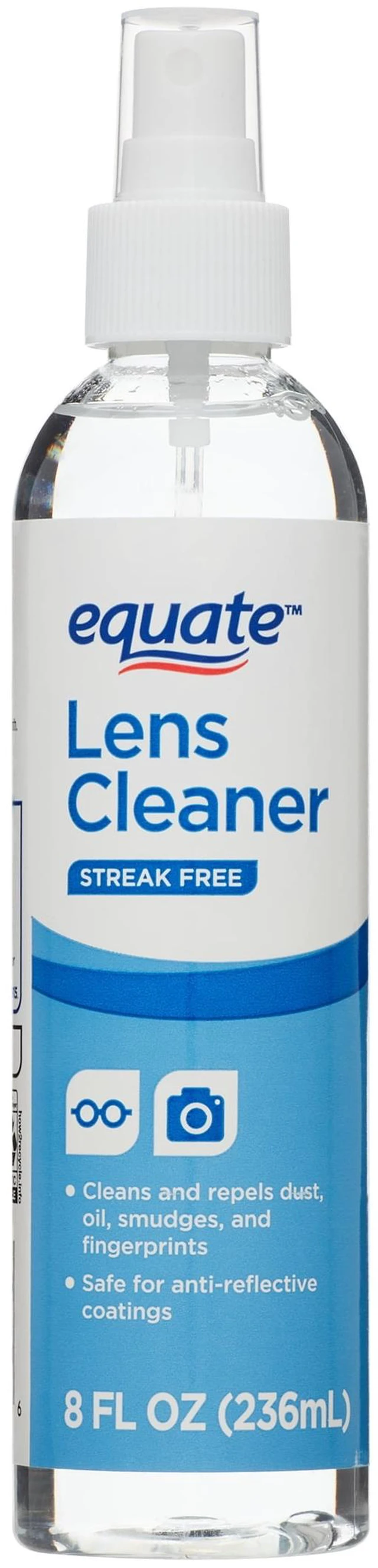 Main image of Equate Streak-Free Lens Cleaner 8oz Spray Bottle, 1Count