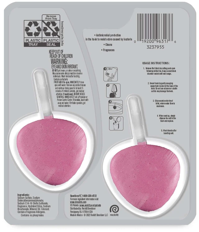 Alt view image 3 of 5 - Lysol Automatic Toilet Bowl Cleaner, Brand New Day Mango & Hibiscus, 2 Count
