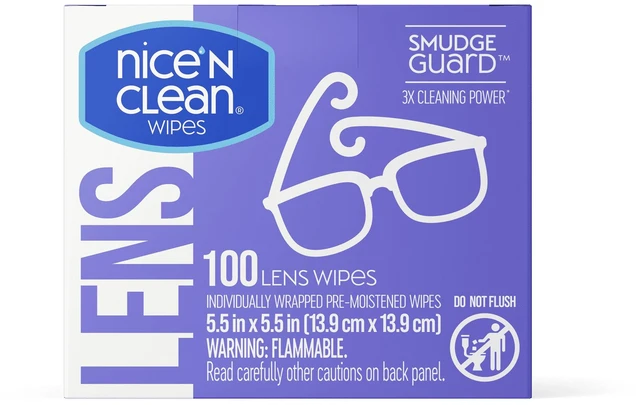 Main image of Nice 'N Clean Smudgeguard Pre-Moistened Lens Wipes, 100 Count