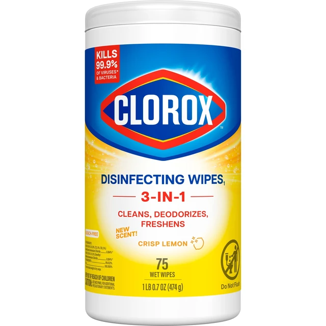 Alt view image 3 of 5 - Clorox Bleach-Free Disinfecting and Cleaning Wipes, Crisp Lemon, 75 Count