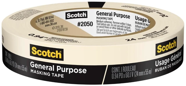 Main image of Scotch 2050 General Purpose Masking Tape, 1Inch Wide, 1 Roll