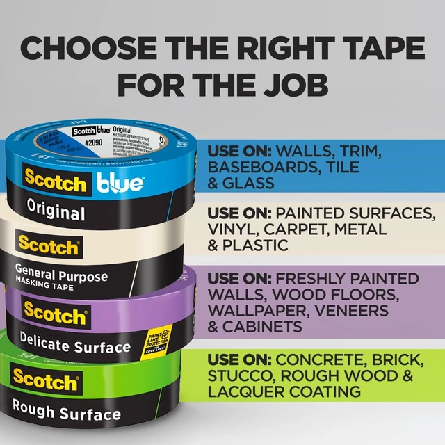 Alt view image 6 of 7 - Scotch 2050 General Purpose Masking Tape, 1Inch Wide, 1 Roll