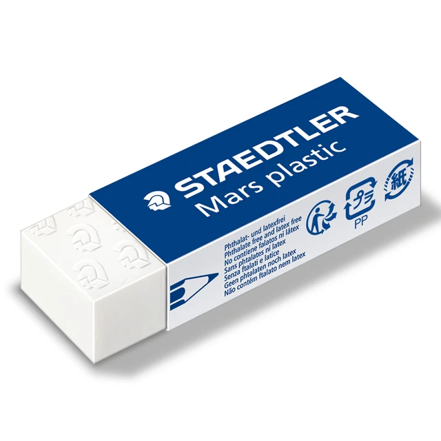Alt view image 3 of 6 - STAEDTLER Mars Plastic Vinyl Erasers (4-Pack), White, Latex-Free, Minimal Crumbling, Made in Peru
