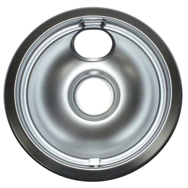 Alt view image 3 of 6 - Mainstays R102C2 Universal Chrome Plated Drip Bowls Set of 2, 1 Small and 1 Large