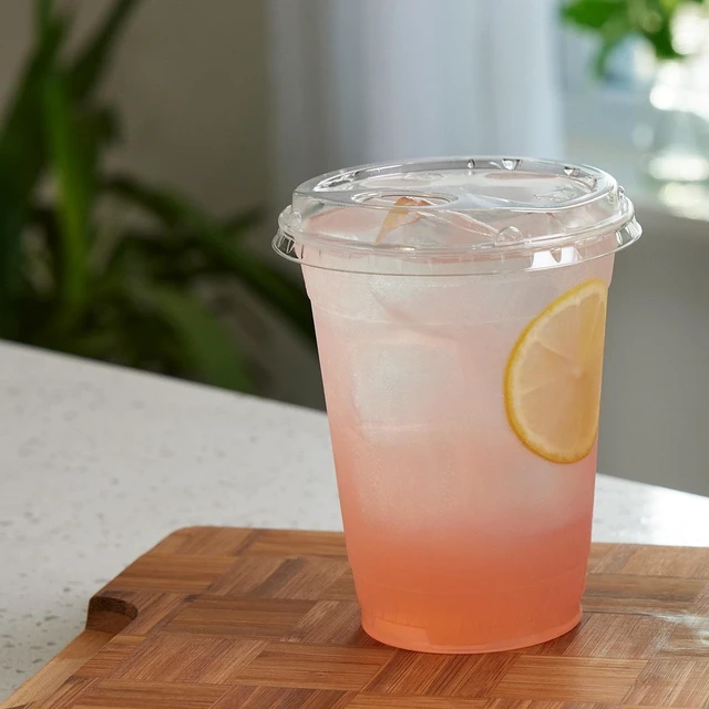 Alt view image 7 of 7 - Great Value Clear Disposable Plastic Cups and Lids Combo, 16oz, 25Count