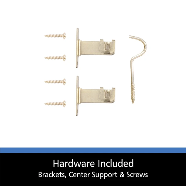 Alt view image 3 of 6 - Mainstays Adjustable Round Sash Curtain Rod (2 Pack), 48-84in, 7/16in Diameter, White Finish