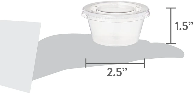 Alt view image 2 of 6 - Great Value 2 oz Clear Disposable Plastic Cups with Lids, 50 Count