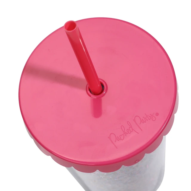 Alt view image 5 of 6 - Packed Party 'Sippin' like It's My Birthday' Pink Plastic Tumbler 22 oz