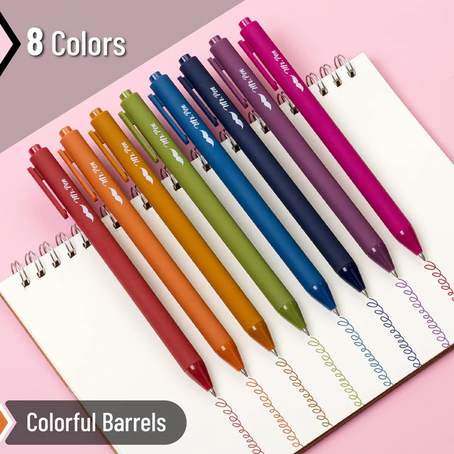 Alt view image 3 of 7 - Mr. Pen Retractable Gel Pens 8 Pack, Unique Vintage Color Ink