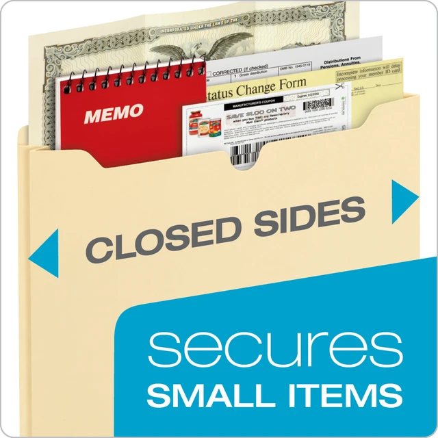 Alt view image 5 of 5 - Pendaflex File Jacket, Letter Size, 2", Manila, 10-Pack
