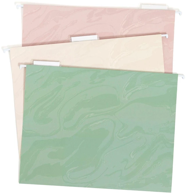 Main image of U Brands Fashion Hanging File Folders, Set of 6, Soft Marble, Letter Size