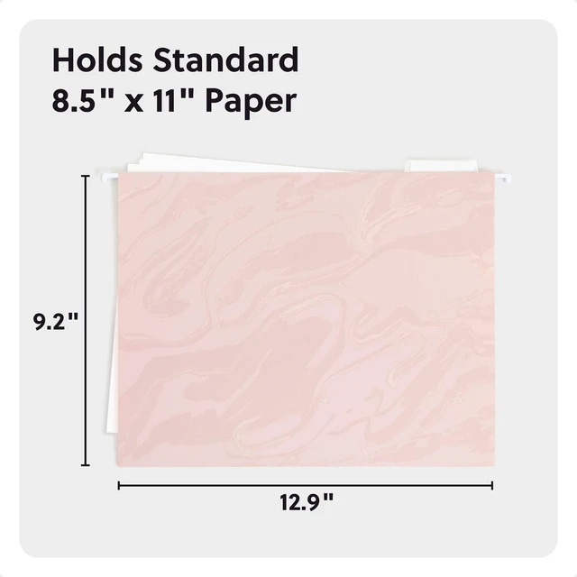 Alt view image 5 of 6 - U Brands Fashion Hanging File Folders, Set of 6, Soft Marble, Letter Size
