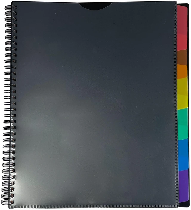 Main image of Pen+Gear 12-Pocket Spiral Poly File Organizer, Black