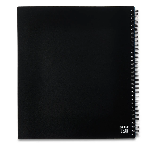 Alt view image 4 of 6 - Pen+Gear 12-Pocket Spiral Poly File Organizer, Black