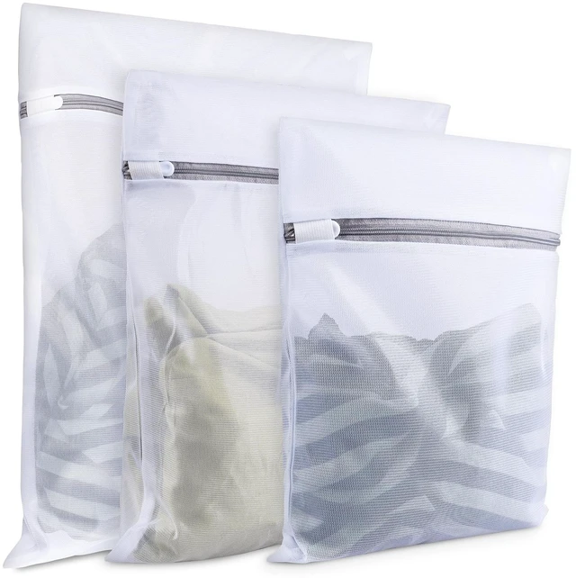 Main image of Mesh Laundry Bags 3 Pack, 3 Sizes (Large, Medium, Small) for Delicates, Lingerie, Garment Washing