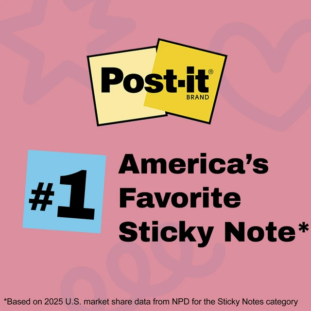 Alt view image 7 of 7 - Post-it Super Sticky Notes 3x3in Neon Fizz 3 Pads 45 Sheets/Pad