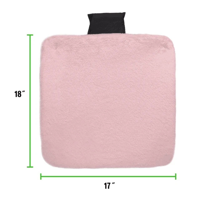 Alt view image 4 of 6 - Auto Drive Plush Seat Cushion Pink, Universal Fit for Cars, Trucks, SUVs, Sedans