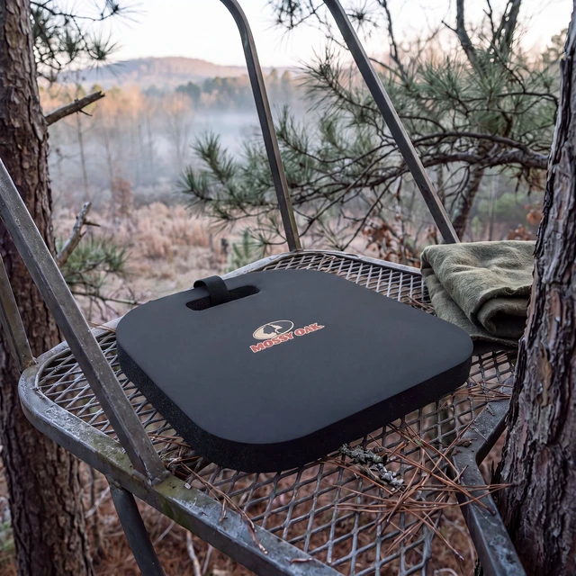 Alt view image 3 of 6 - Mossy Oak 0.8-Inch Thick Soft Foam Stadium Seat Cushion, Black, Unisex