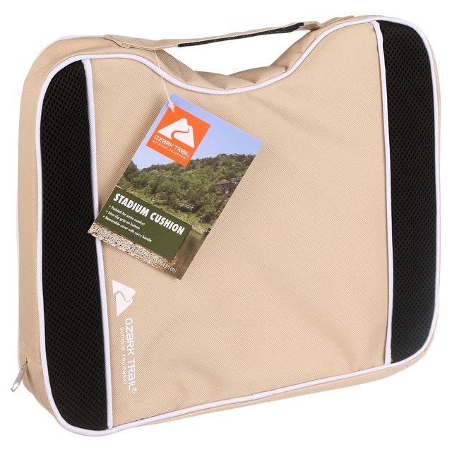 Alt view image 4 of 7 - Ozark Trail Stadium Seat Cushion with Non-Skid Bottom, Tan