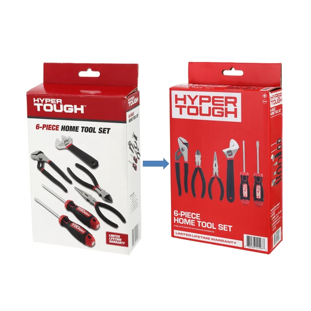 Alt view image 4 of 6 - Hyper Tough 6-Piece Home Tool Set, 10.5in x 7.5in x 1.25in