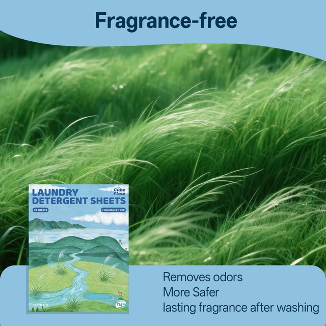 Alt view image 5 of 7 - Fragrance-free Laundry Detergent Sheets, 40 Loads, Plastic-Free, Eco Friendly, Pre-Measured, Liquidless Deep Clean, Hypoallergenic Travel Soap Strips