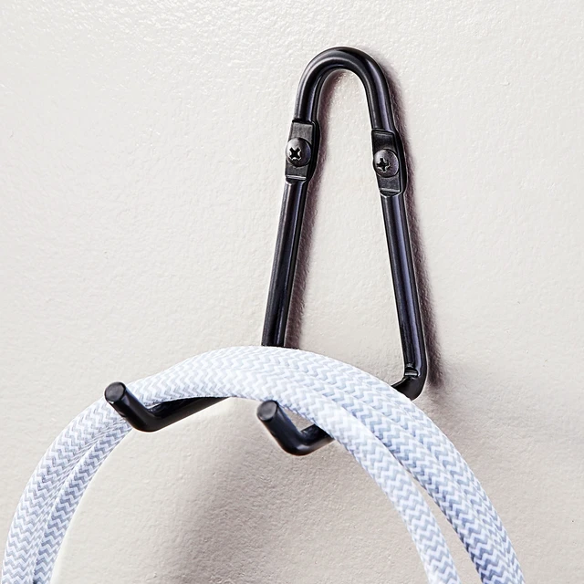 Alt view image 2 of 6 - Hyper Tough Wall Mounted Steel Multi-Tool Hook, Black, 2.25in x 4.25in x 4in