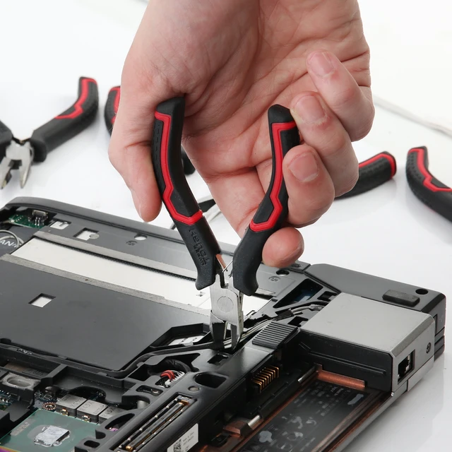 Alt view image 4 of 6 - Hyper Tough 6-Piece Mini Pliers Set with Soft Grip Handles