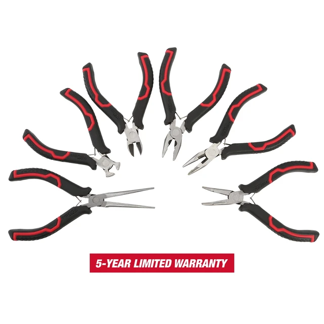 Alt view image 3 of 6 - Hyper Tough 6-Piece Mini Pliers Set with Soft Grip Handles
