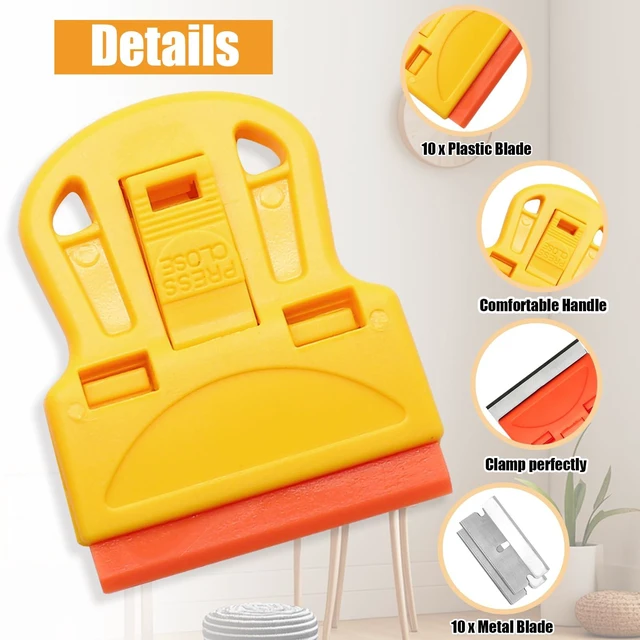 Alt view image 7 of 7 - 2 Sets Razor Blade Scrapers with Plastic Scraper Tool