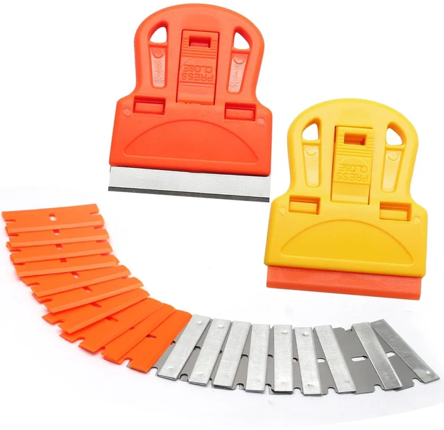 Alt view image 3 of 7 - 2 Sets Razor Blade Scrapers with Plastic Scraper Tool