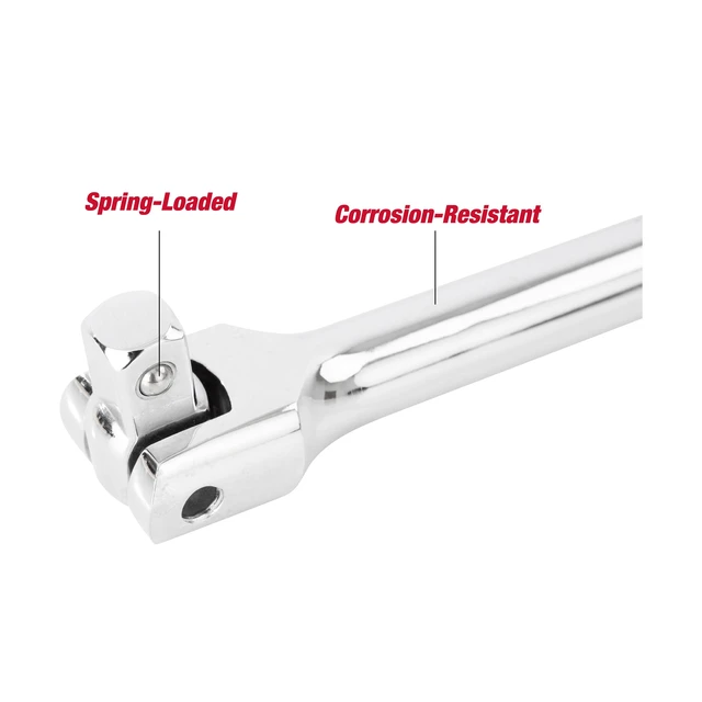 Alt view image 5 of 6 - Hyper Tough 15-Inch 1/2-Inch Rust Resistant Breaker Bar with Rotating Head