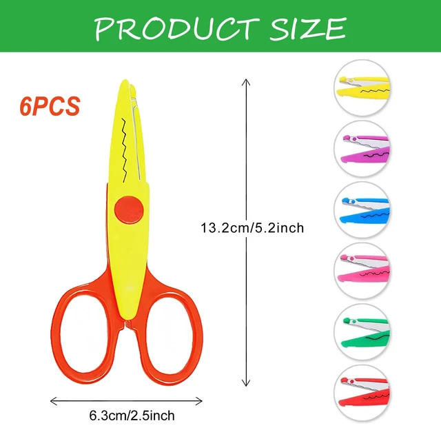 Alt view image 7 of 7 - HAALII Decorative Edge Craft Scissors, Zig Zag Pattern, 6 Pack for Kids and Adults, Scrapbooking