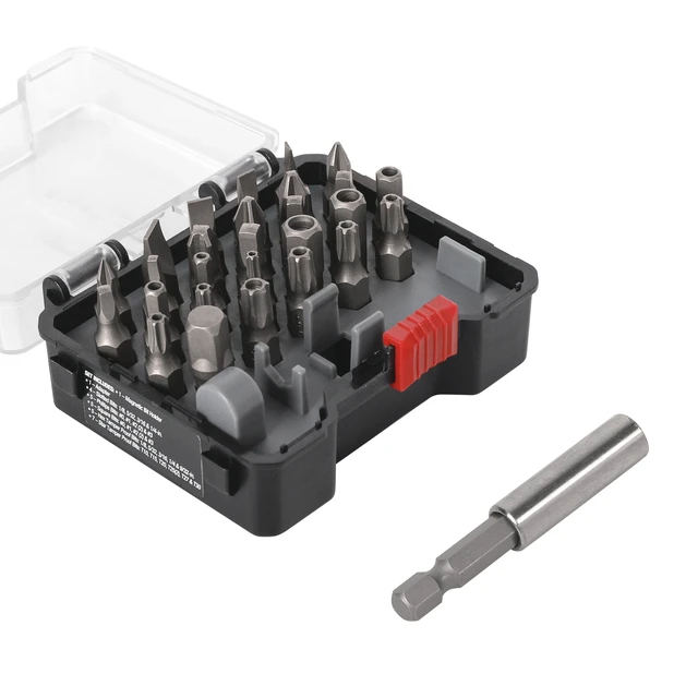Alt view image 3 of 6 - Hyper Tough 28-Piece Security and Screwdriver Bit Set with Case