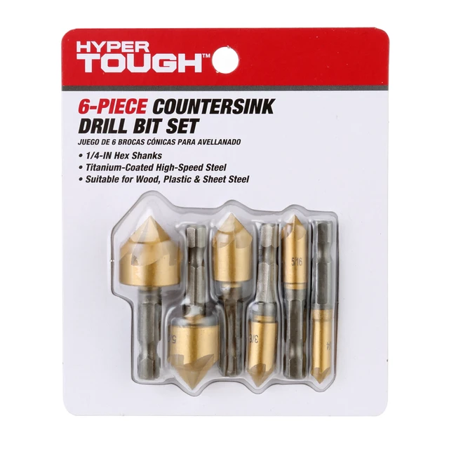 Alt view image 5 of 6 - Hyper Tough 6 Piece Countersink Bit Set